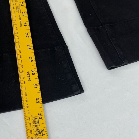 Pilcro and Letterpress Women's Flared Jeans Subsrcipt Mid-Rise Denim Black 25 - Picture 15 of 16